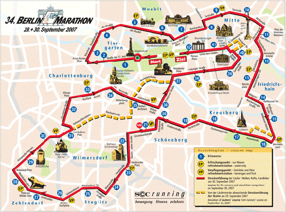 ベルリンマラソンコースマップ